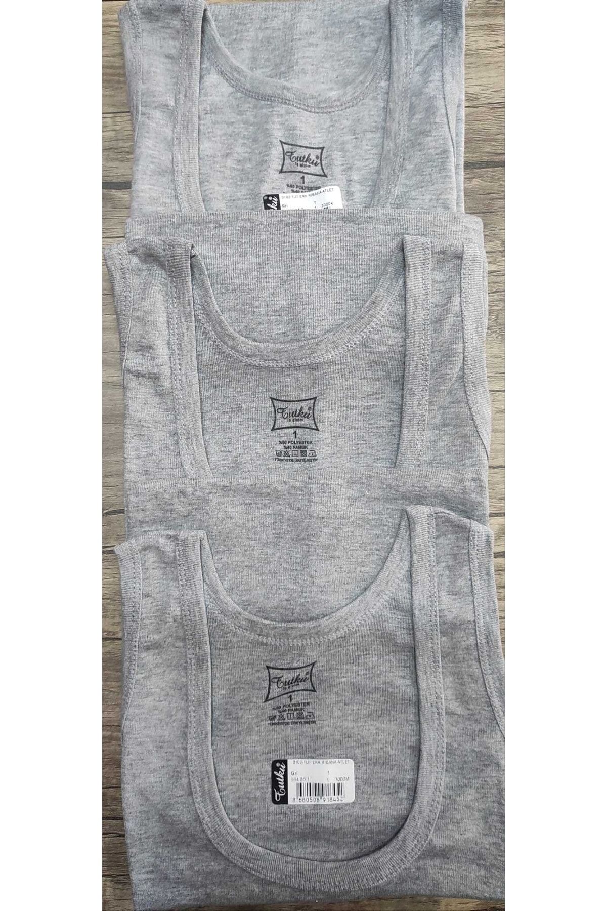 Tutku-Men's Undershirt 9 Pack Ribbon Gray Color Available in Single Color 5