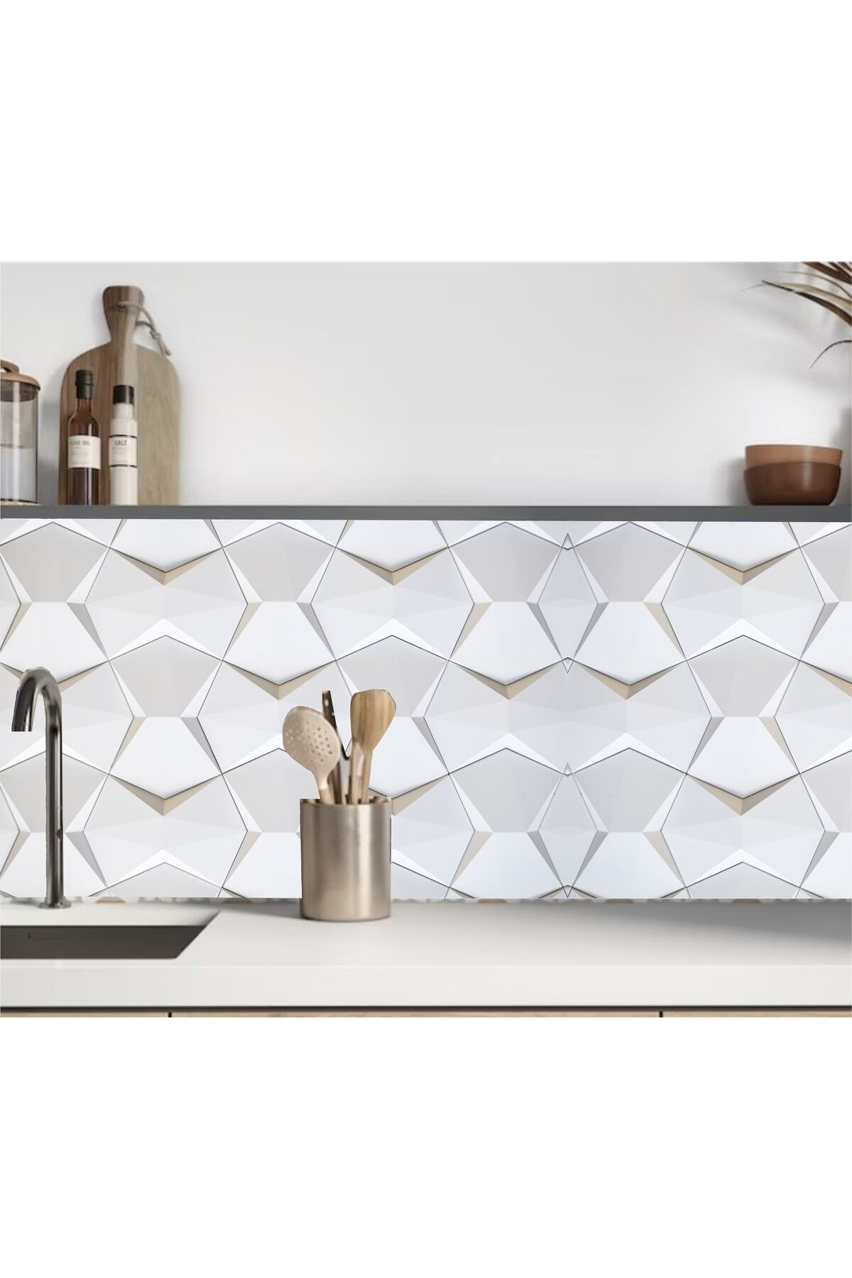 Kitchen Countertop 3d Foil Coating Tiles 100x60