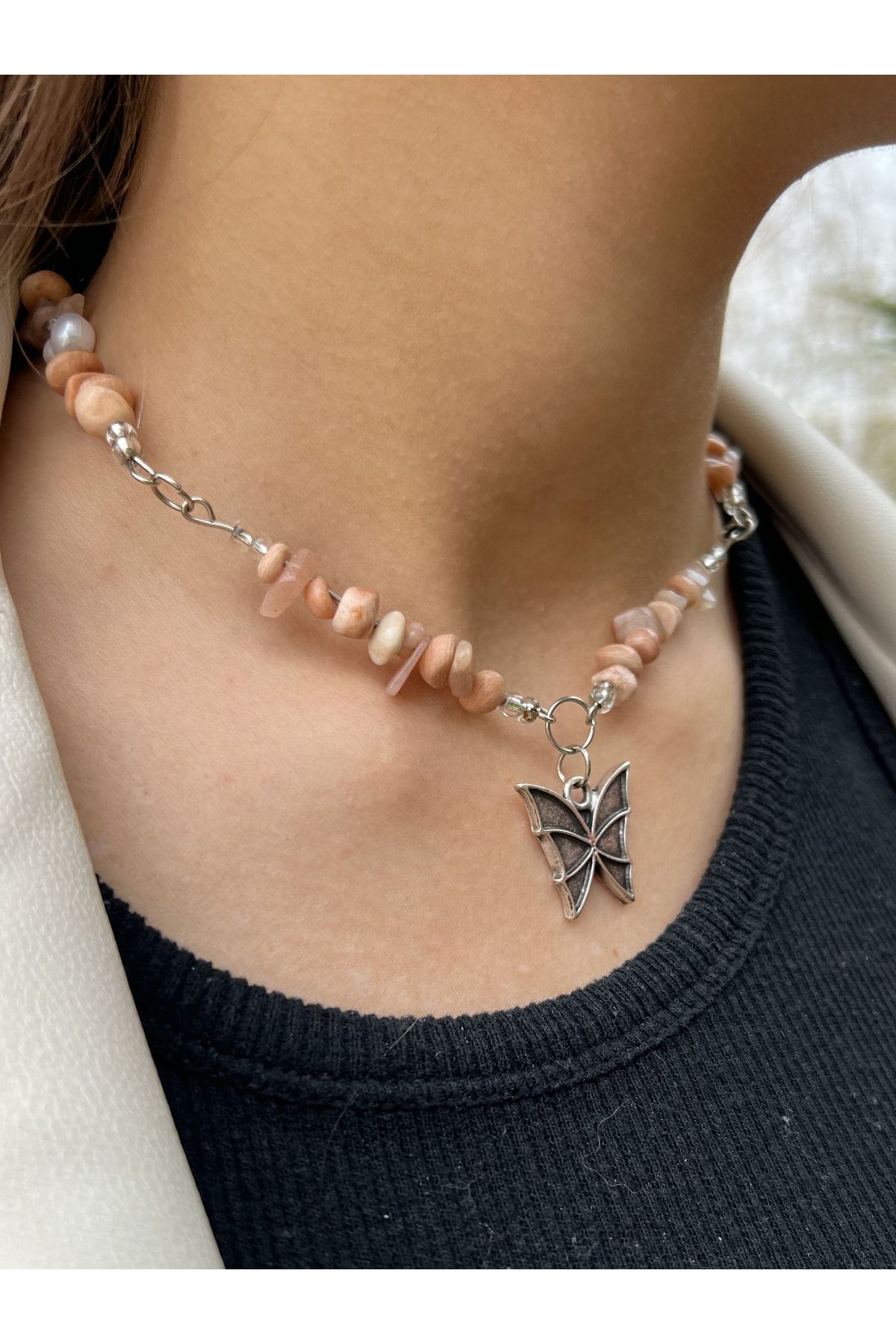Mosby Sun Stone Y2k Fairycore Natural Stone Necklace Trendyol