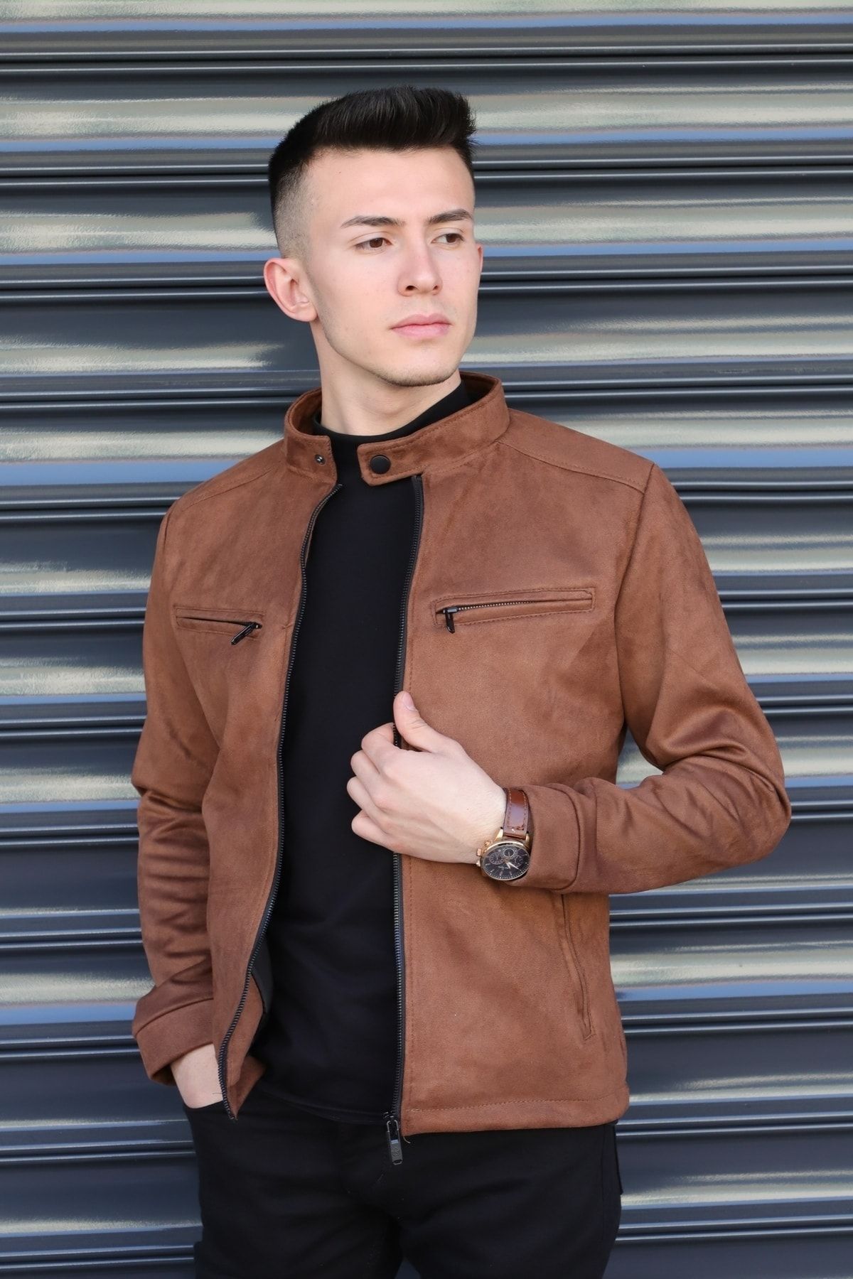 Derbenny leather jacket top