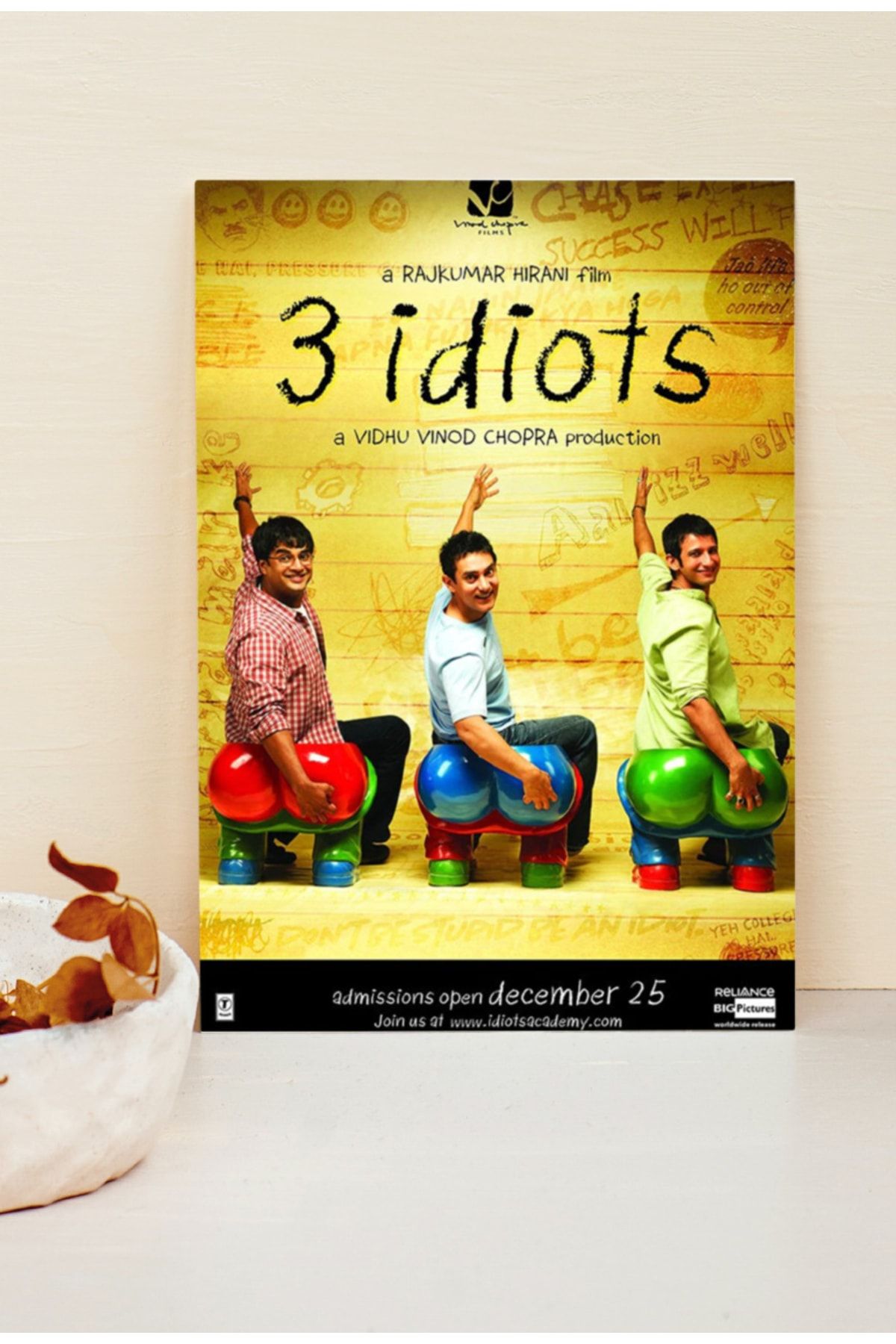 Where To Watch 3 Idiots With English Subtitles Luna Marissa 3 Idiots Poster - Çerçevesiz Kalın Kağıt Tv Film Poster