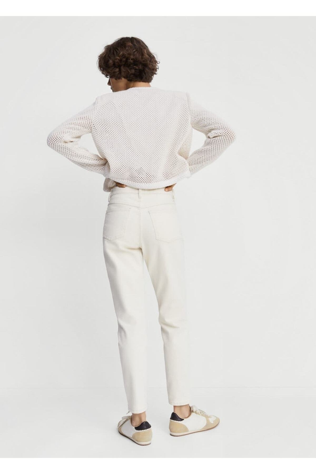 MANGO Woman-Mom Comfort Džíny s vysokým pasem 4
