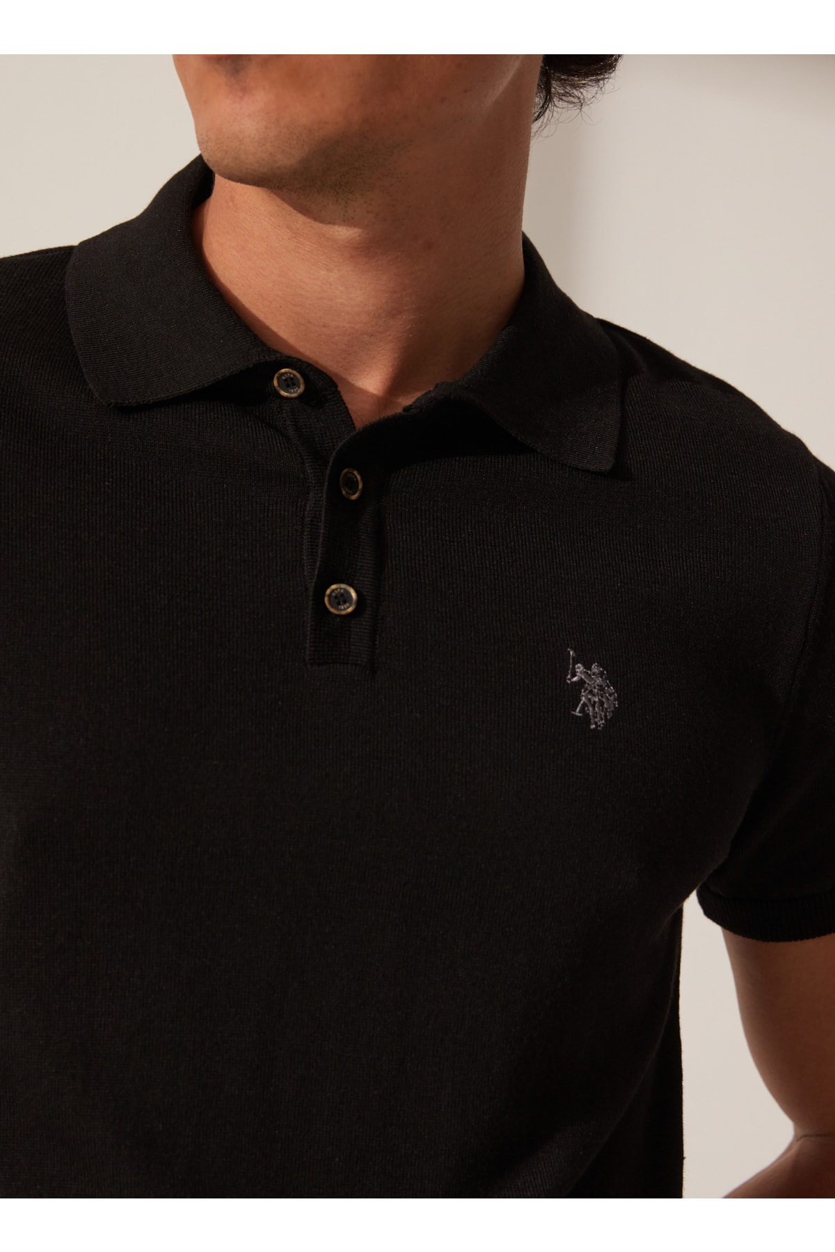 بافت و پلیور مردانه مشکی یو اس پولوU.S. Polo Assn. | 5002998087 اورجینال - تصویر 6