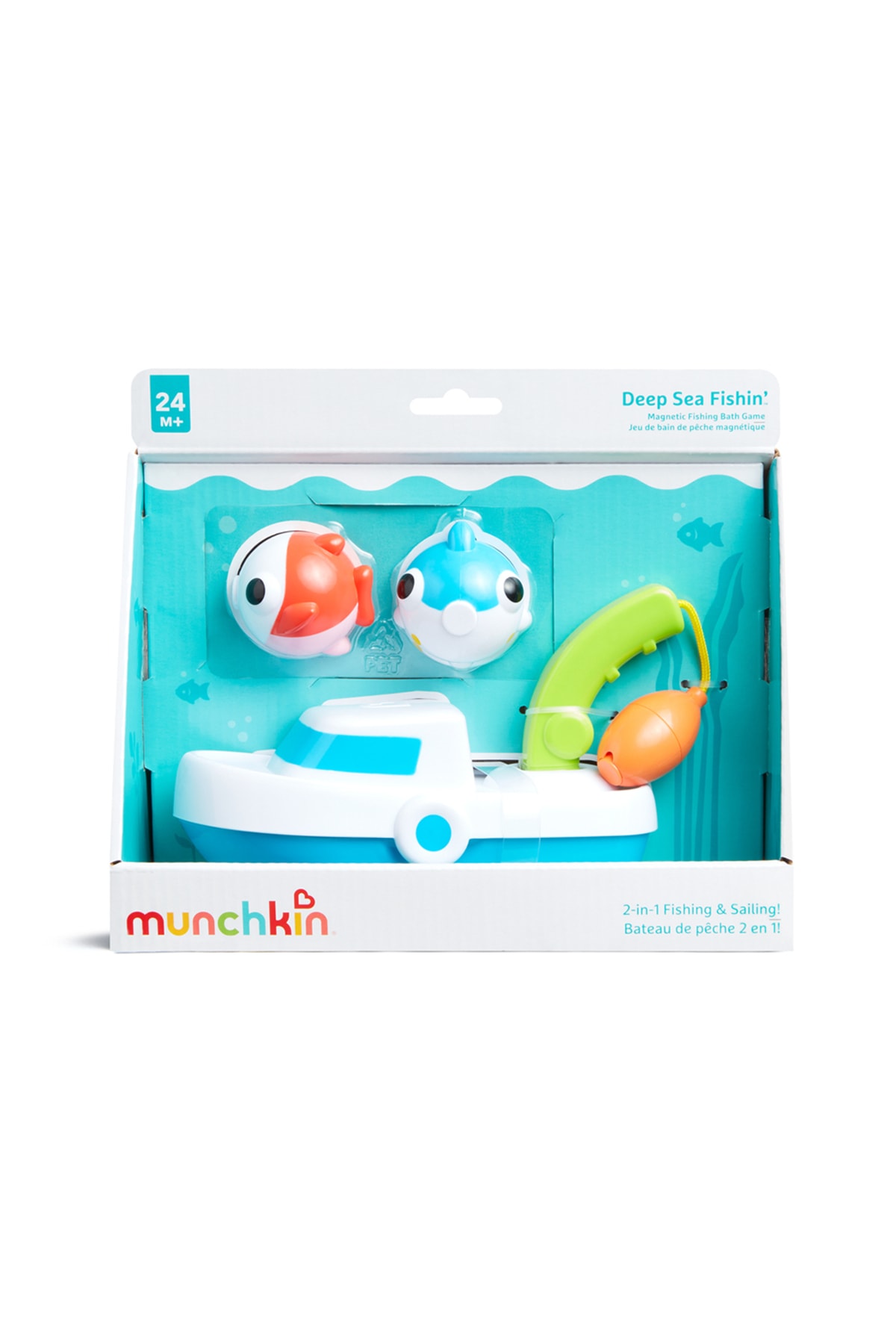 Munchkin Derin Deniz Balıkçılığı, Manyetik Balık, Tekne Ve Olta Ile Çocuk Banyo Oyuncağı, 24+ Ay fotoğrafı 4 (önizleme)