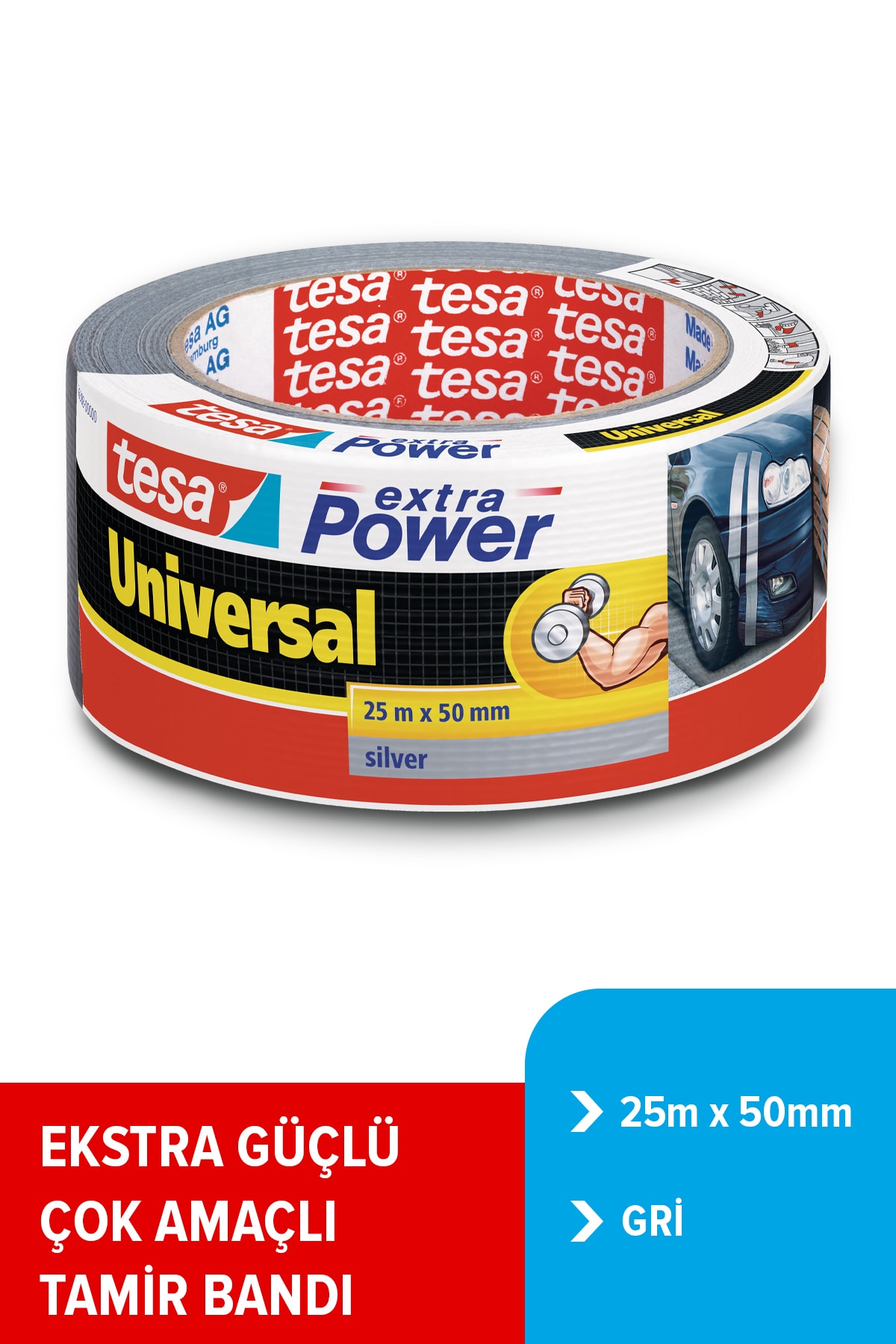 extra Power Universal Duct Tape, Gaffer Tape, 25mx50mm, Grey