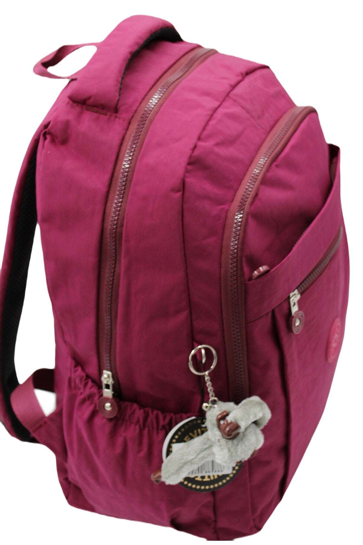Bevitton-Unisex Claret Red School Backpack Waterproof Fabric 2300 4