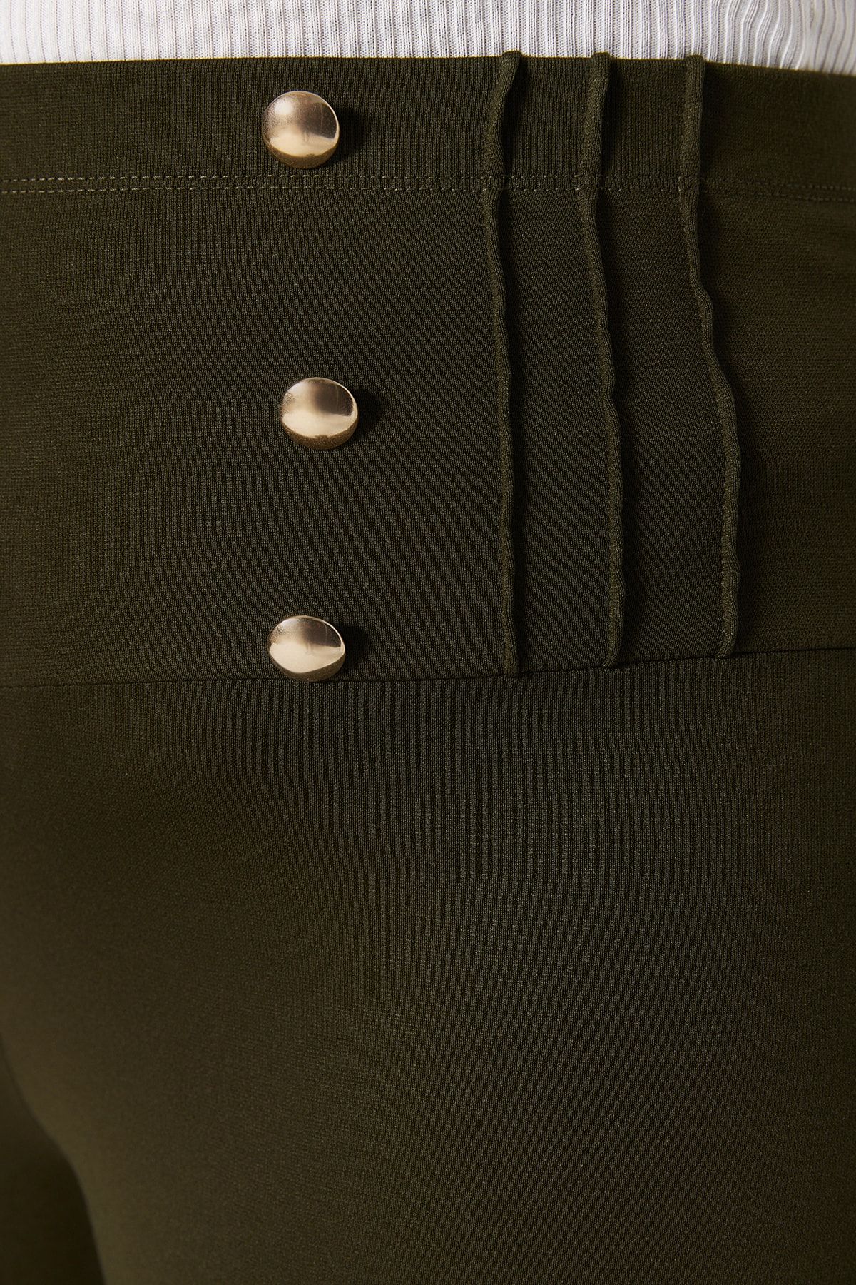 Trendyol Curve Große Größen in Leggings Grün Hoher Bund NZ9135