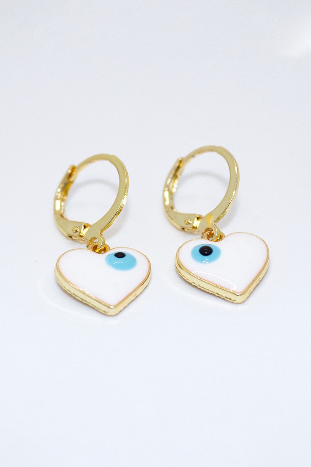 Heart shaped hanging earrings hotsell