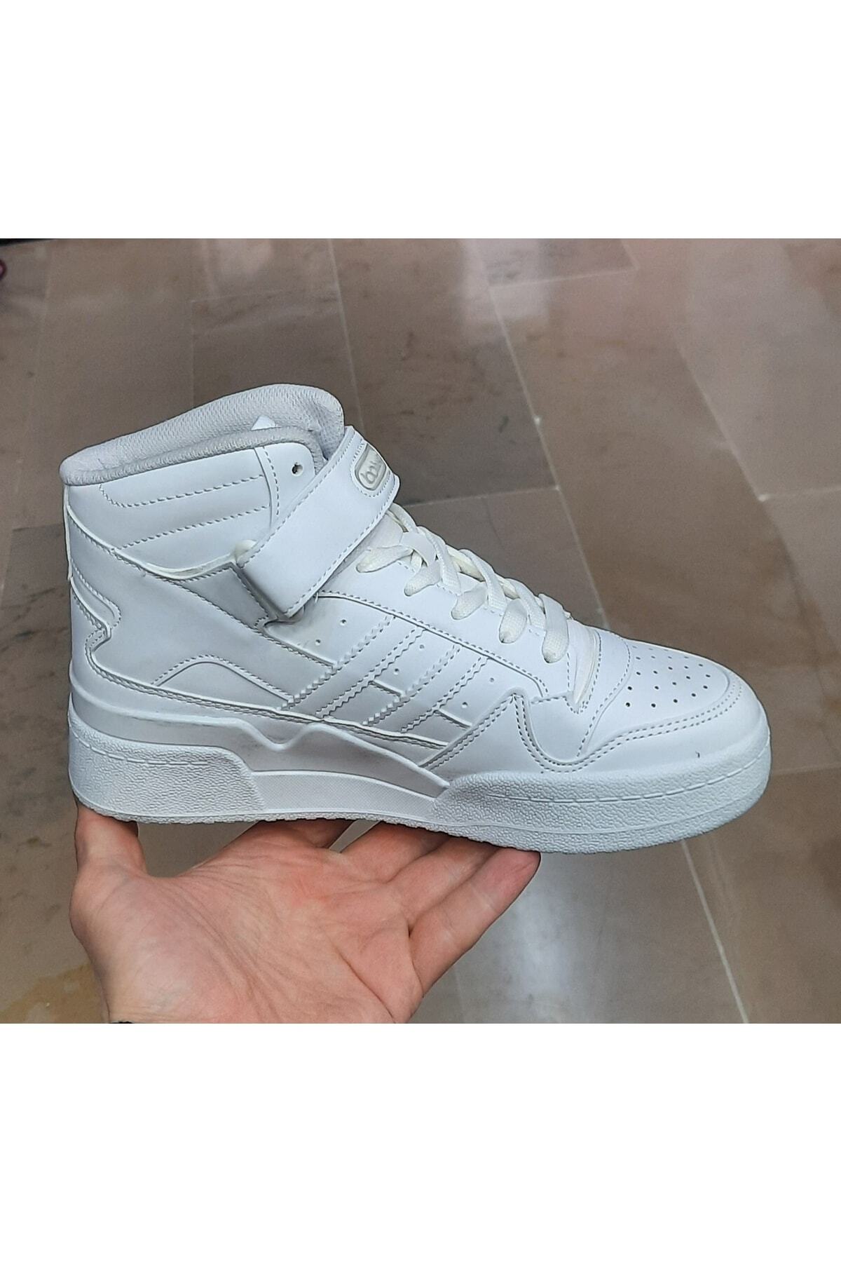 Bestoff Unisex Memory Foam Taban Ortopedik Konçlu Beyaz Sneaker Spor Ayakkabı görsel 2
