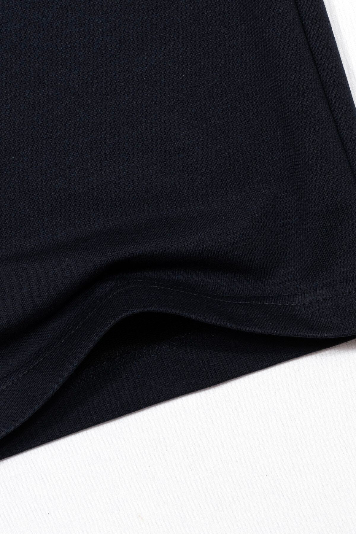Cottonland-Pantaloni capri cu picior lat din lycra Arıana de damă, bleumarin 5