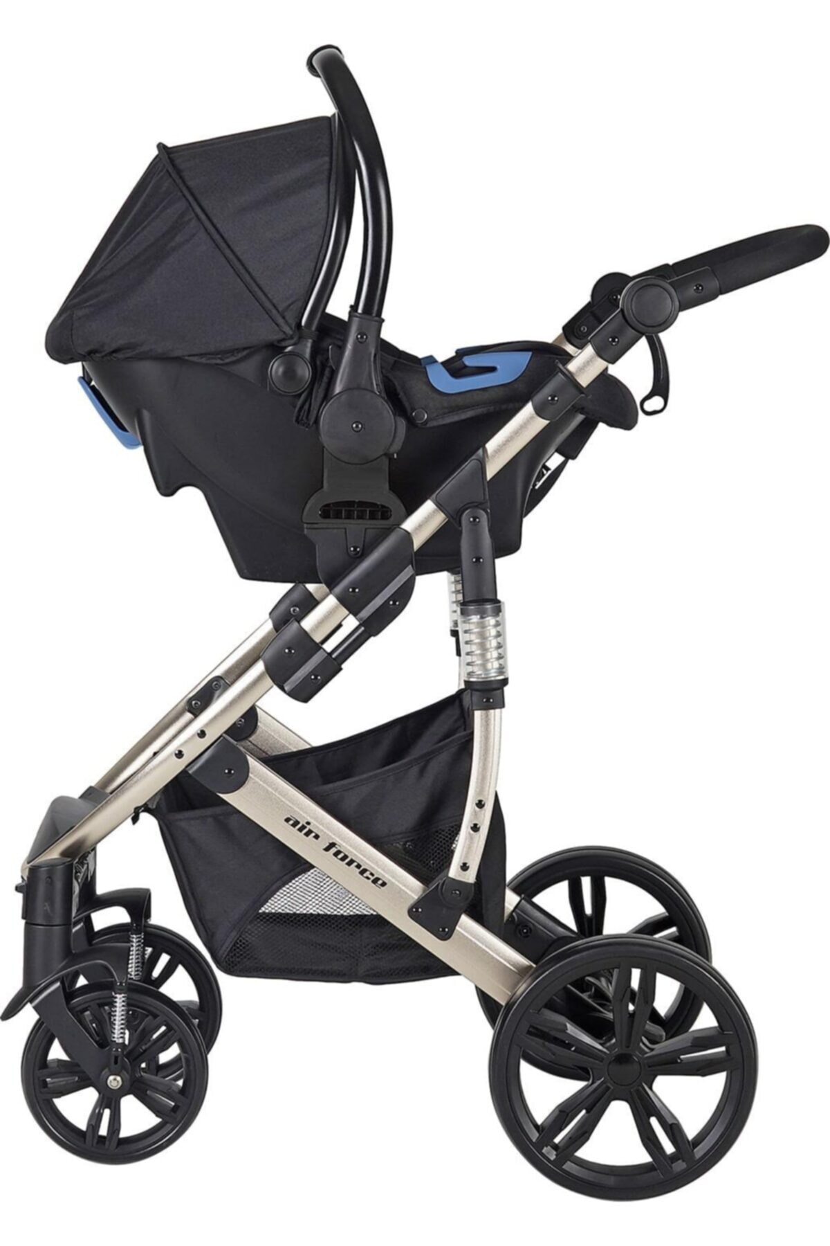 Sunny Baby Air Force Travel Sistem Bebek Arabası Siyah fotoğrafı 4 (önizleme)