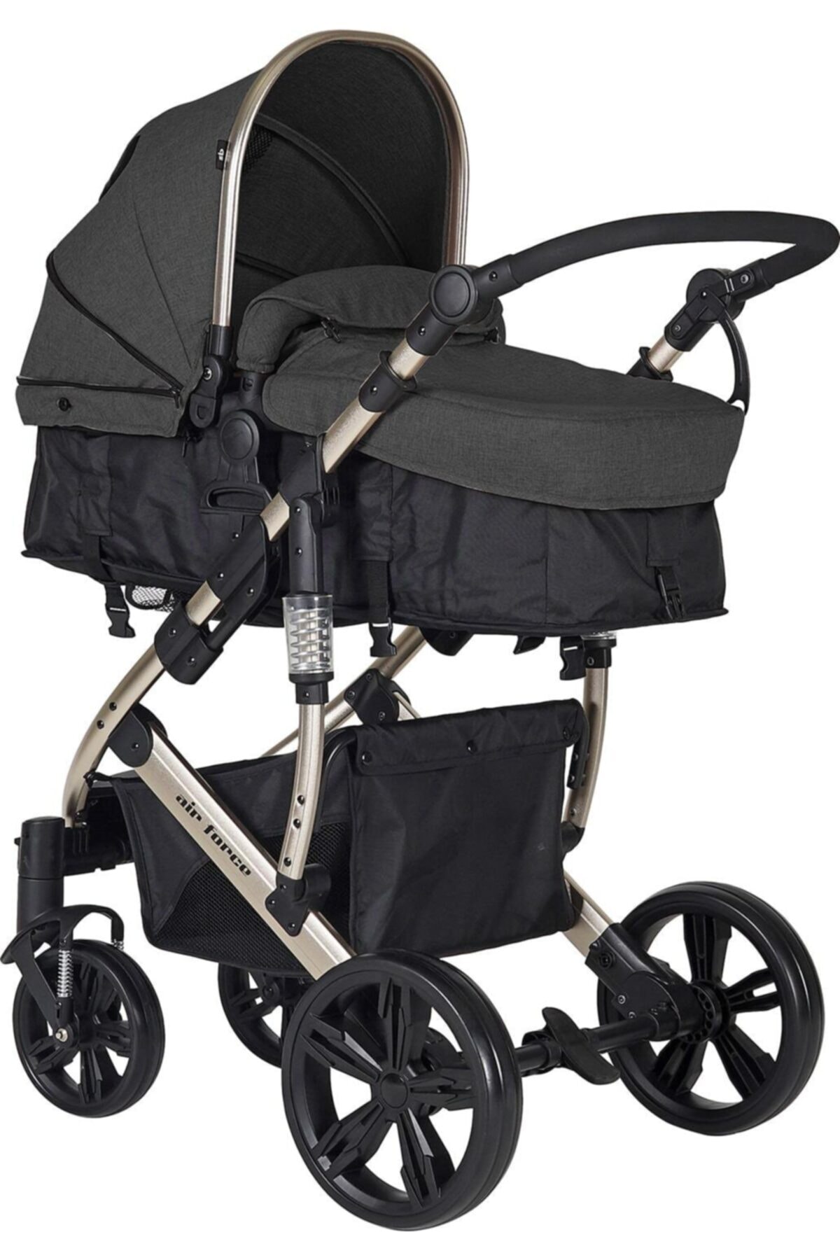 Sunny Baby Air Force Travel Sistem Bebek Arabası Siyah fotoğrafı 5 (önizleme)