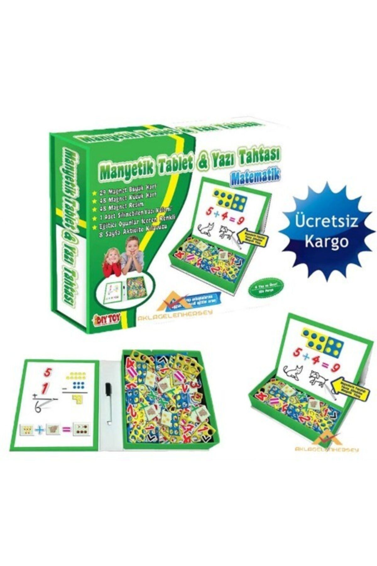Diytoy-Set of 3 - Magnetic Tablet, Alphabet, Math and Tangram 5