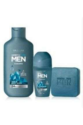 North For Men Subzero Saç Ve Vücut Şampuanı 250 ml + Subzero Sabun + Roll On Deodorant SZ080
