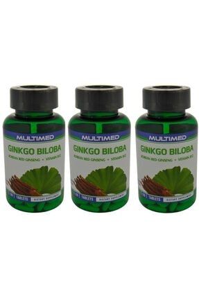 Ginkgo Biloba + Kırmızı Ginseng + Vitamin B12 120 Tablet x 3 3 Kutu gnk-120x3
