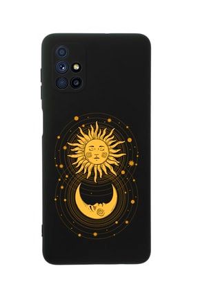Samsung M51 Moon And Sun Premium Silikonlu Siyah Telefon Kılıfı MCSAM51LMAS