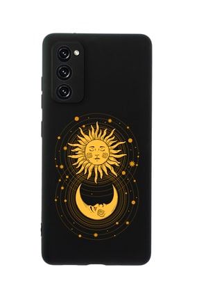 Samsung S20 Fe Moon And Sun Premium Silikonlu Siyah Telefon Kılıfı MCSAMS20FLMAS