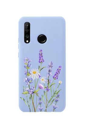 Huawei P30 Lite Lavender Premium Silikonlu Lila Telefon Kılıfı MCHP30LLVN