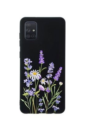 A71 Uyumlu Lavender Premium Silikonlu Siyah Telefon Kılıfı MCSAMA71LLVN