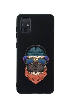 Samsung A71 Pug Premium Silikonlu Siyah Telefon Kılıfı MCSAMA71LPUG