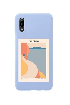 Huawei Y6 2019 Palermo Premium Silikonlu Lila Telefon Kılıfı MCHY619LPLR