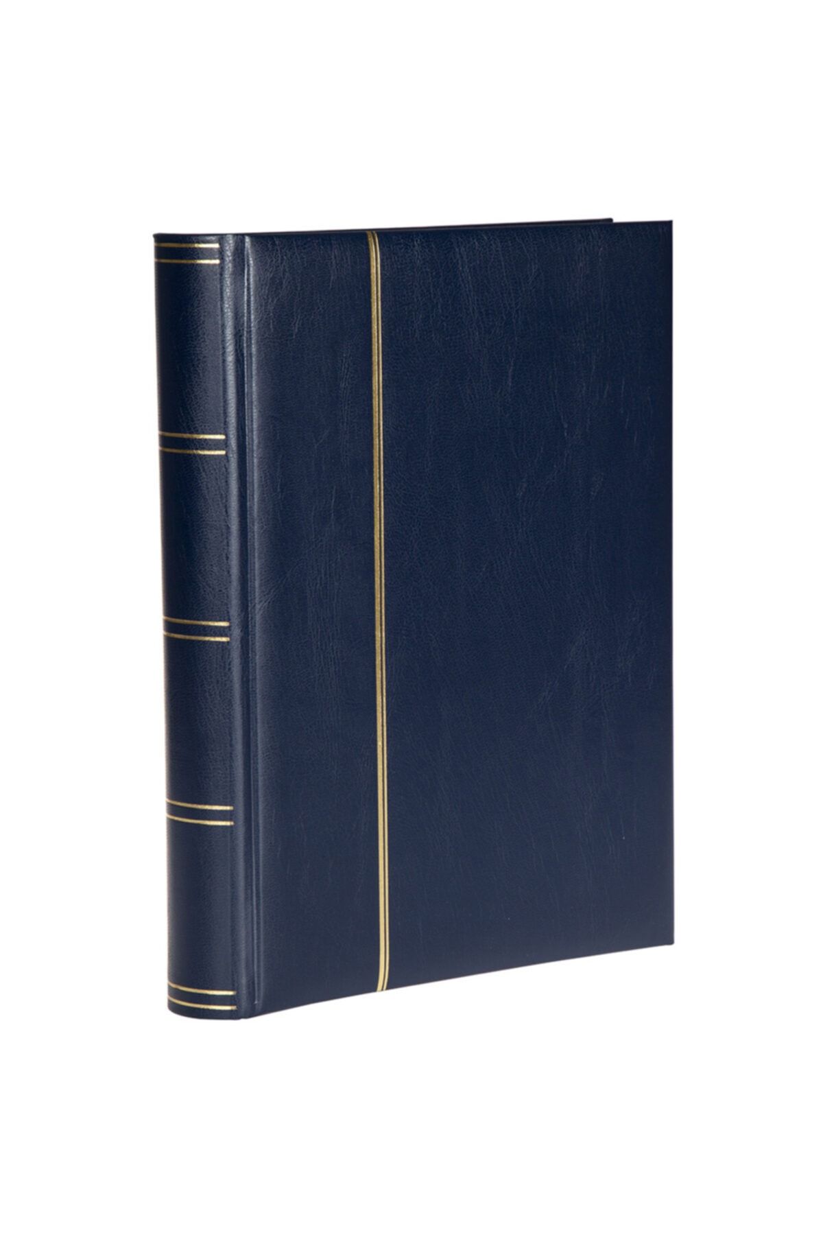 Leuchtturm-Acid Free Luxury Photo Album, Plain and Black Background (LSP4/32-1/350), Navy Blue Cover 3