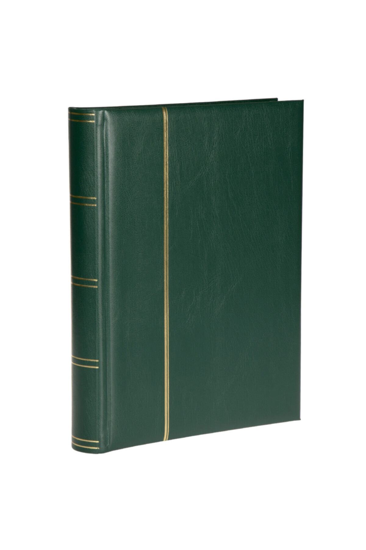 Leuchtturm-Acid Free Luxury Photo Album, Plain and Black Background (LSP4/32-1/350), Dark Green Cover 3