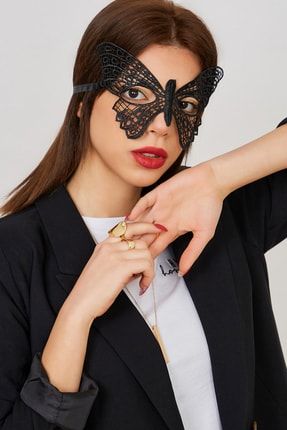 Bayan Seksi Dantelli Göz Maskesi Sexy Fantezi Göz Ve Yüz Maskesi LADY233-5