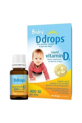 Ddrops Baby, Liquid Vitamin D3, 400 Iu, 0.08 Fl Oz (2.5 Ml), 90 Damla 453799865