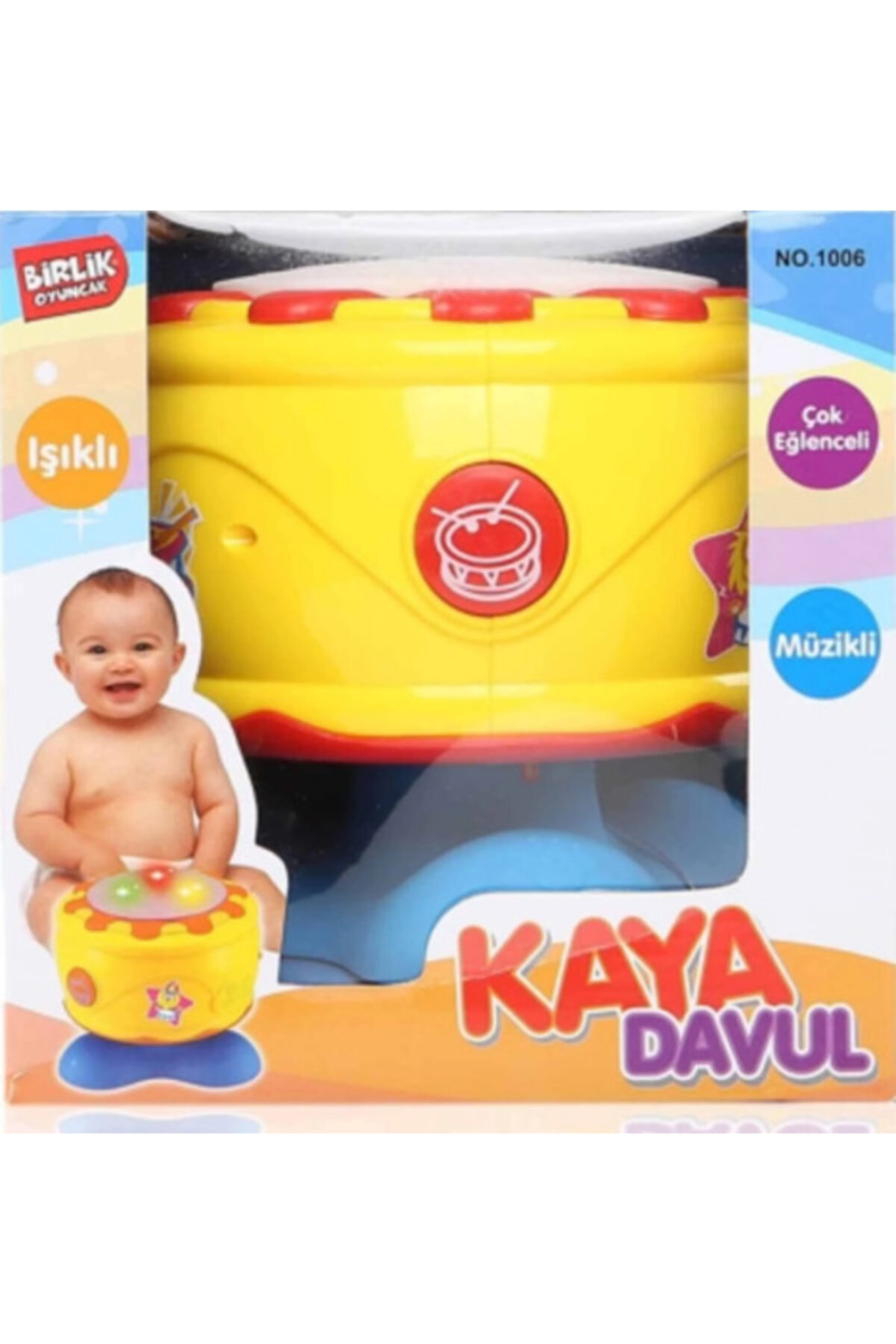 Birlik Oyuncak Işıklı Ve Sesli Kaya Davul Sarı