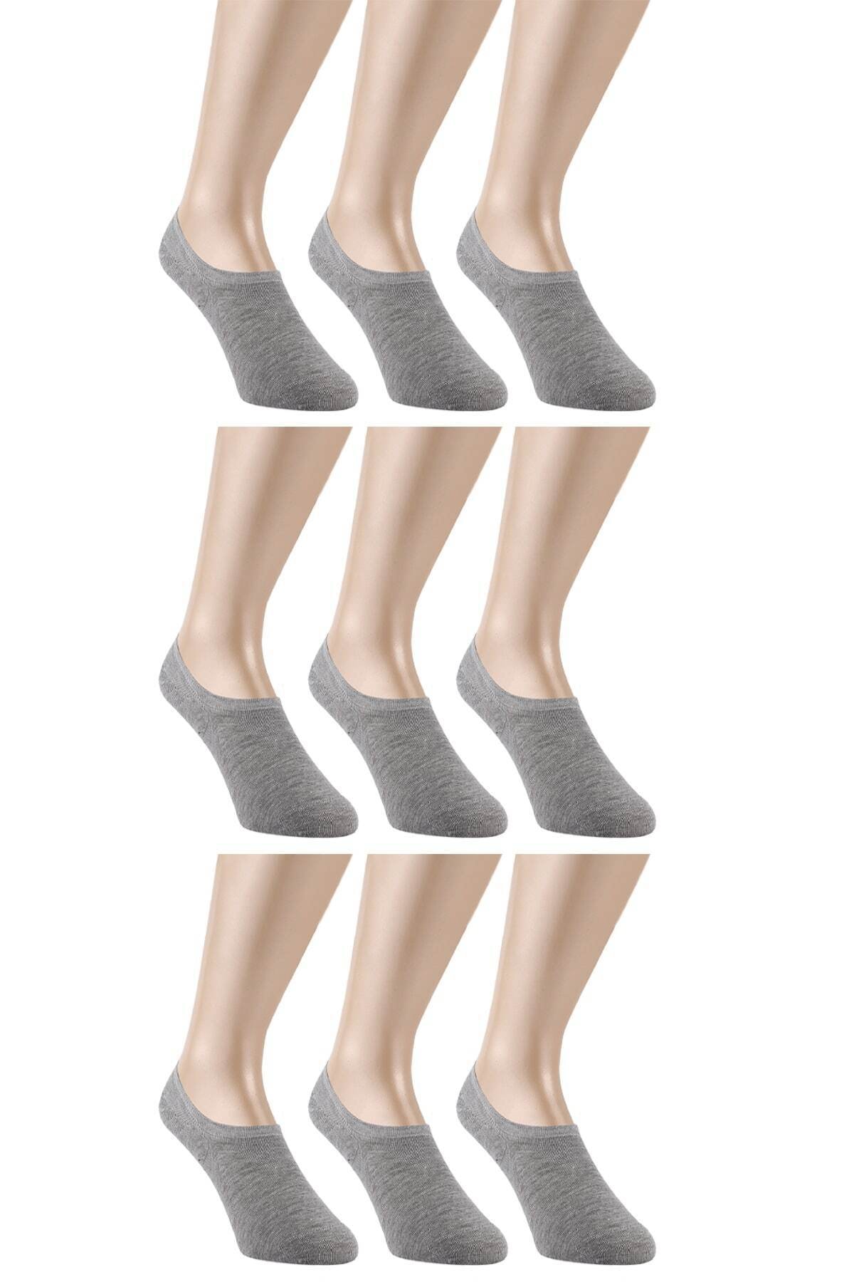 nettofit-9 Pack Summer Seamless Men's Invisible Ballerina Socks Multicolored Plain Sneakers 1