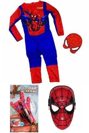 Spiderman Çocuk Kostüm 2 Adet Maske Ve Ok Atan Eldiven 778111859174