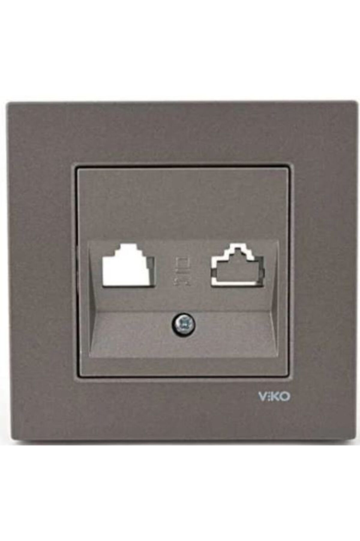 VİKO-Artline Novella Anthracite Data Socket with Frame Without Jacks 1