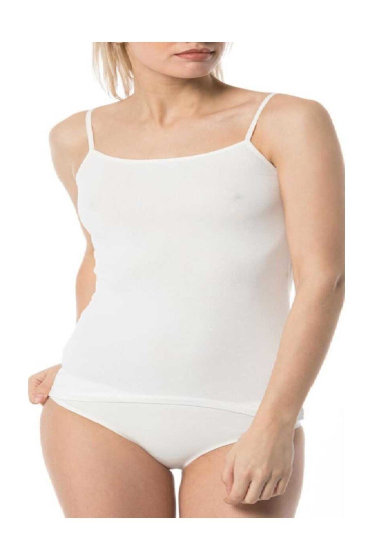 Women's Rope Strap Singlet Modal Single Jersey Cream