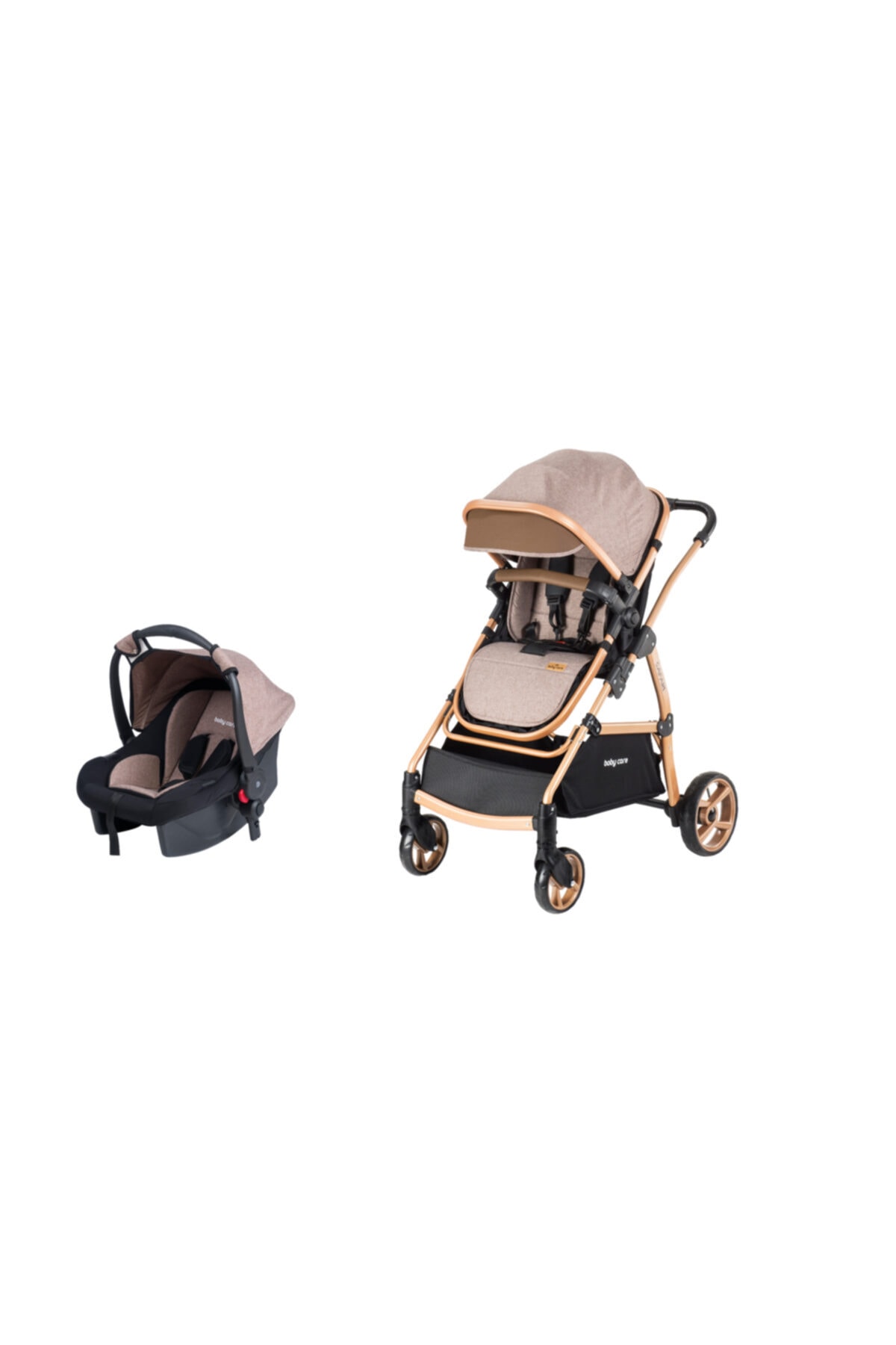 Baby Care Bc-310 Safari Trio Travel Bebek Arabası Puset Kahve ( N )