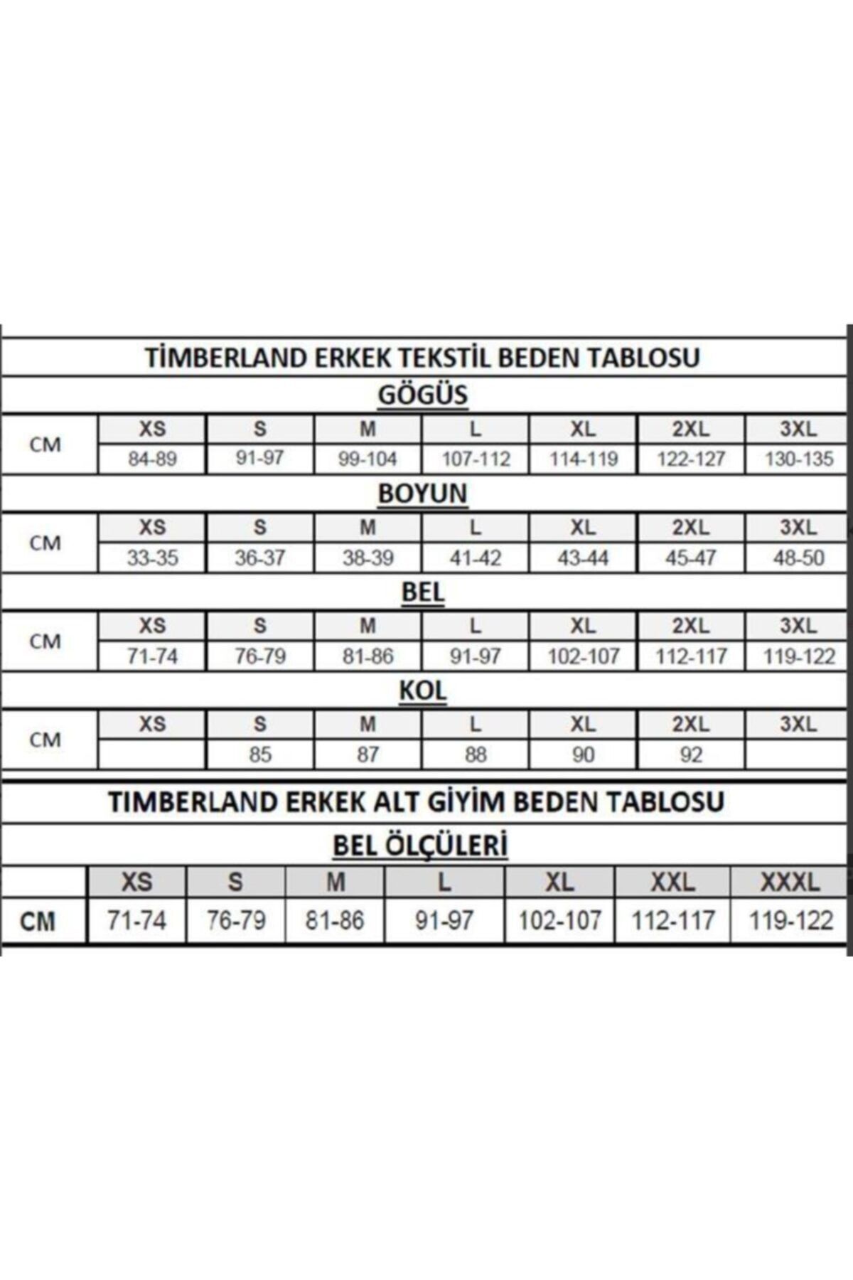 Timberland t sales shirt size chart