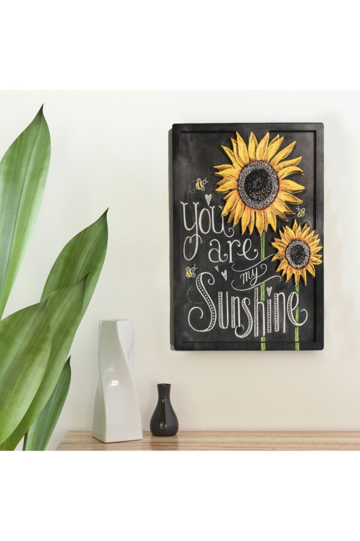 Filemo tasarım Ay Çiçeği 3d Kabartmalı Pano Tablo - 20 × 30 Cm