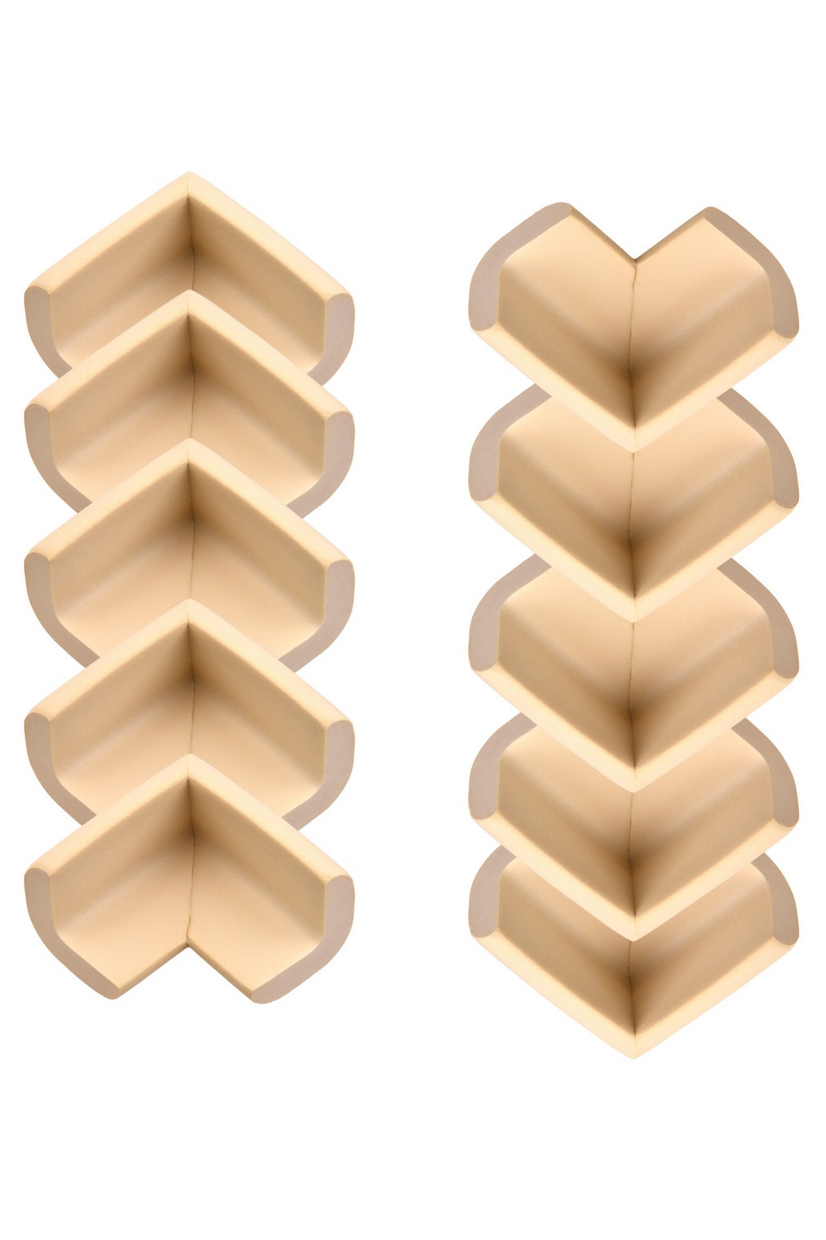 Buffer Bebek Çocuk Güvenliği Emniyetli Cam Masa Ahşap Sehpa Krem Köşe Koruyucu Yastık Sünger 10'lu fotoğrafı 3 (önizleme)