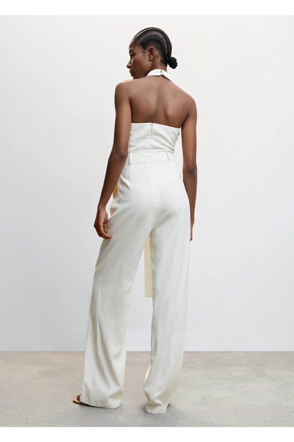 Mango sales jumpsuit white