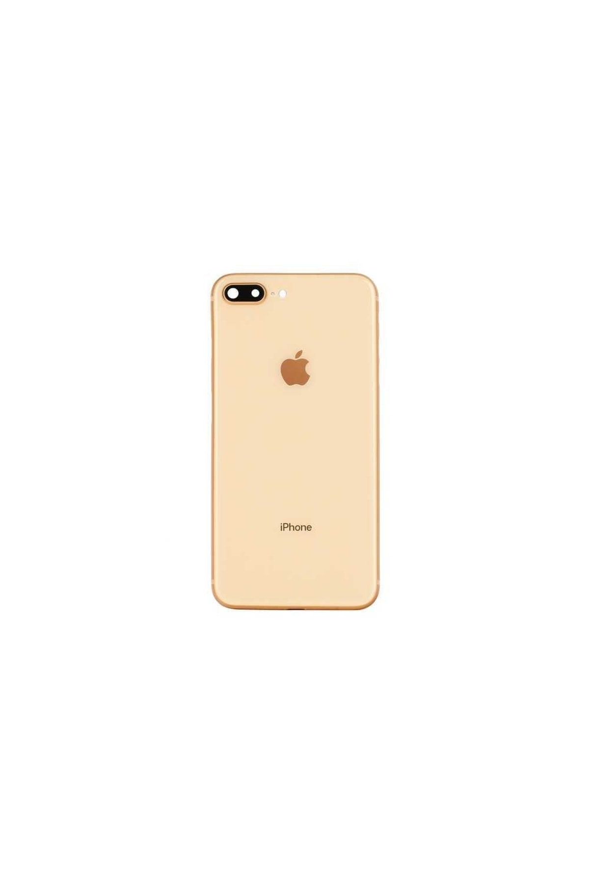 Genos Iphone 8 Plus Uyumlu Arka Cam Kapak Gold (altın Renk) Kamera