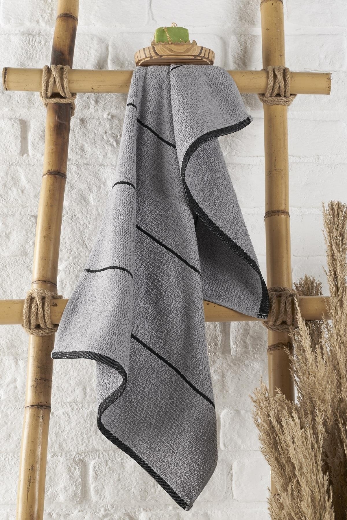 Linetow Series Striped 100% Cotton One Piece 50x85 Hand and Face Towel