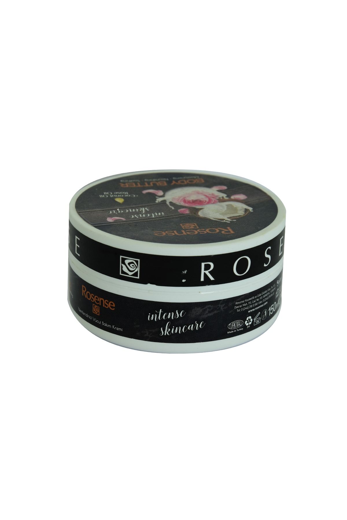 کرم بدن کره بدن روغن نارگیل و روغن گل رز مراقبت مرطوب کننده 150 میلی لیتر Rosense