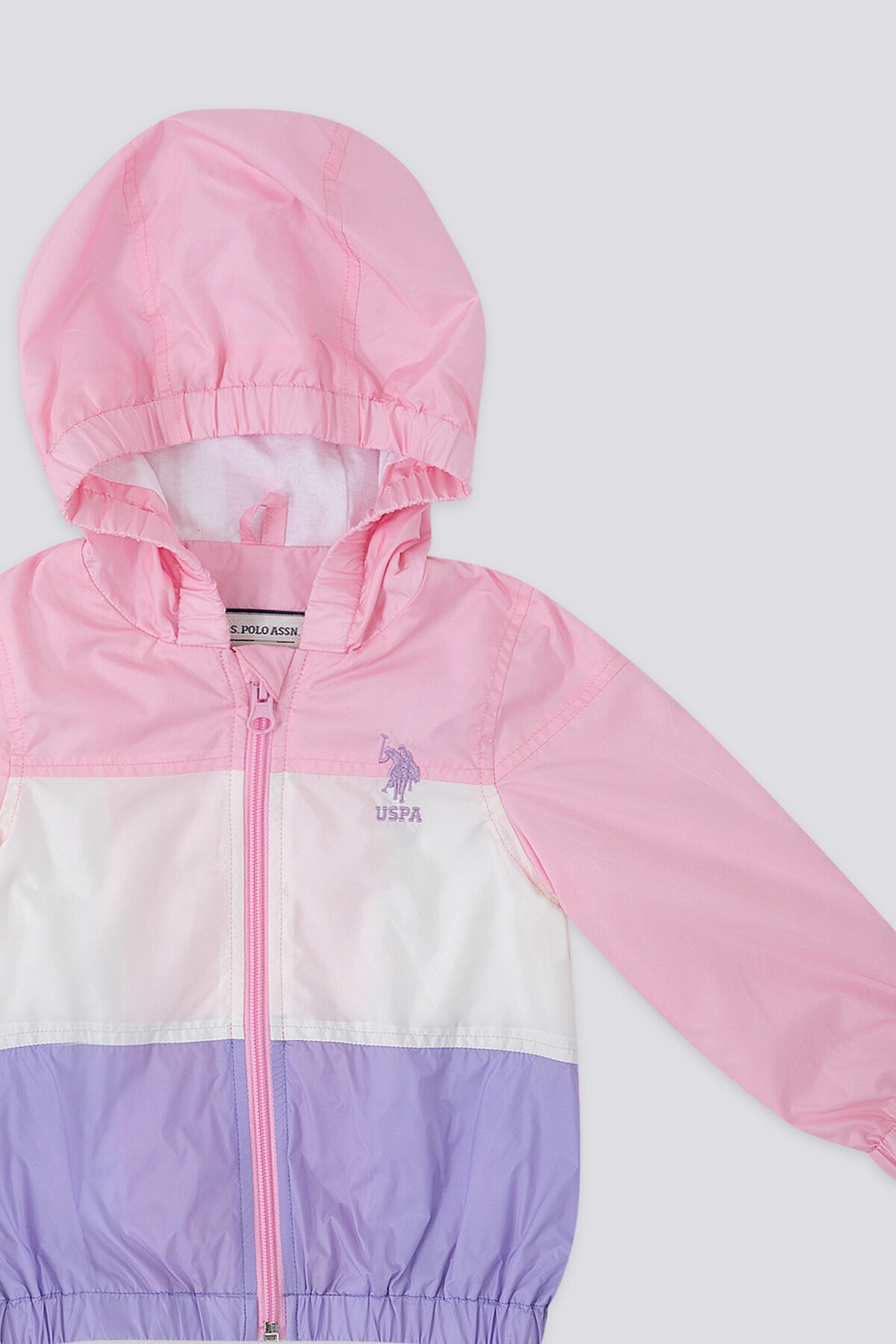 U.S. Polo Assn. The Nobility Of Pink Pembe Kız Bebek Yağmurluk fotoğrafı 3 (önizleme)