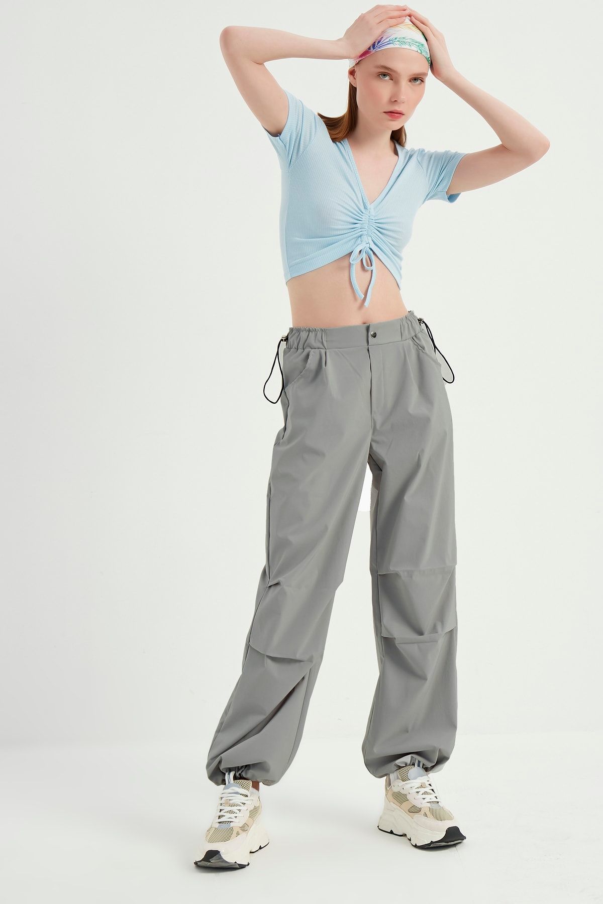MEECY Women's Parachute Fabric Trousers - Trendyol