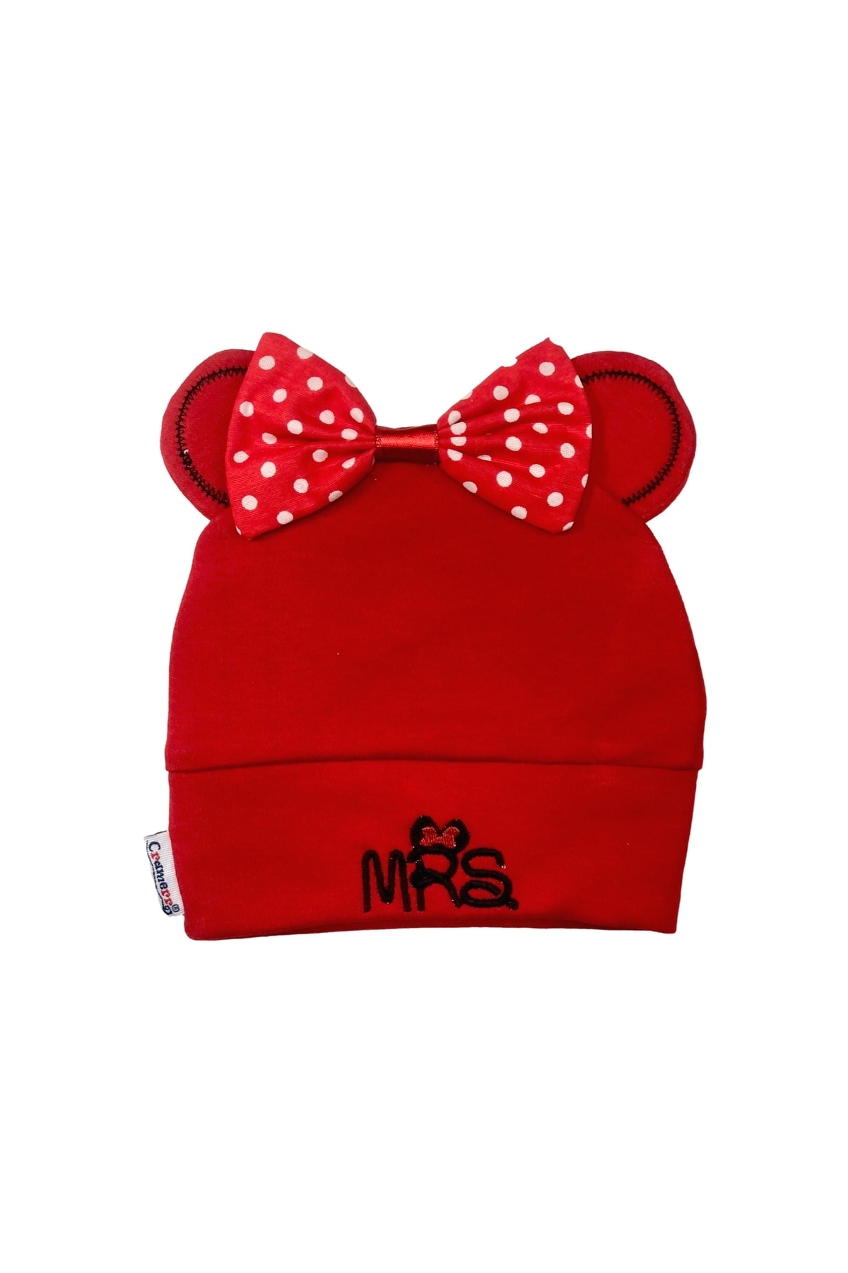 Baby Combed Cotton Embroidered Beanie Mini & Mini (Front Band Double Layered)