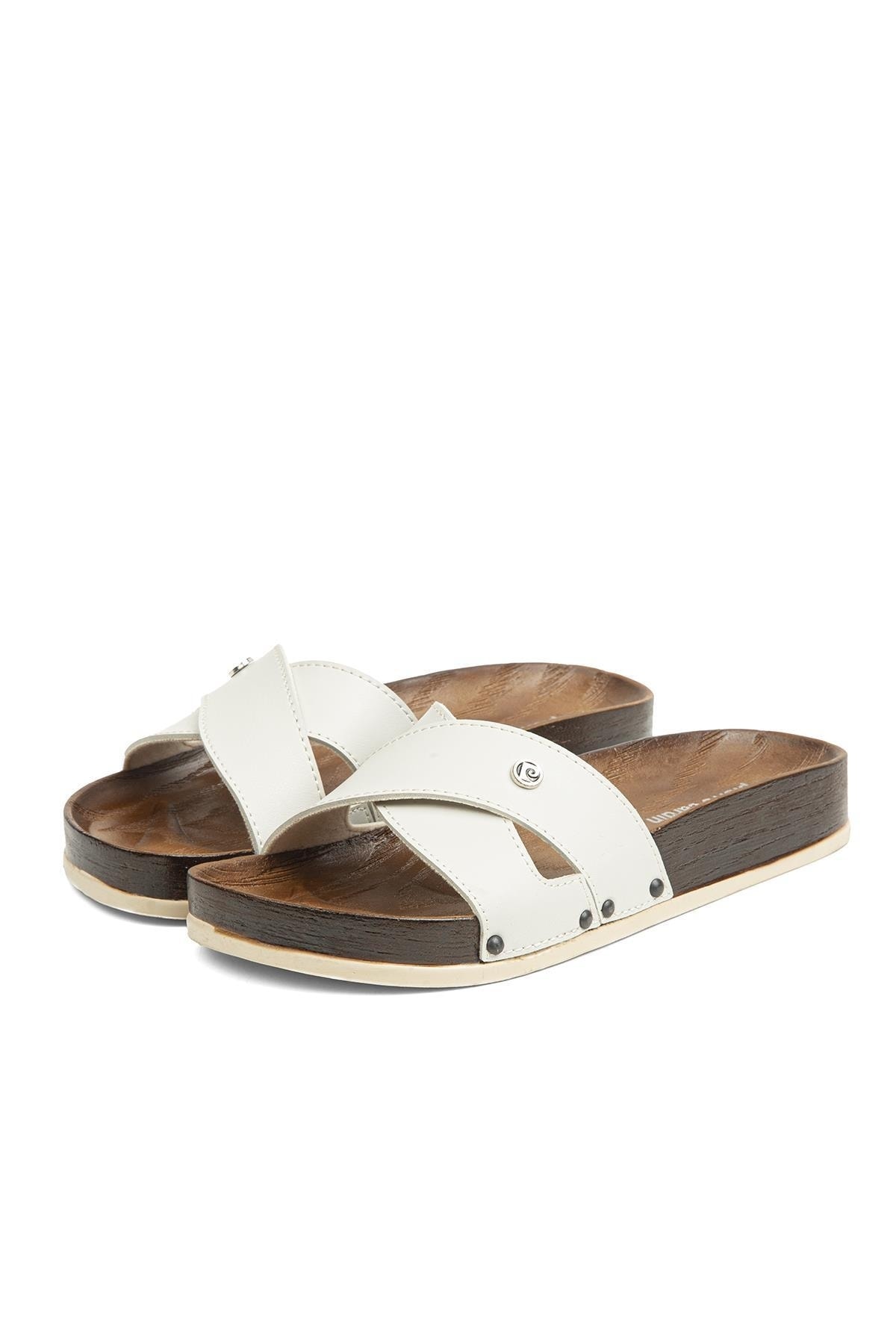 ® | کرم Pc-3223-3485 - دمپایی زنانه Pierre Cardin پیر کاردین اورجینال - تصویر 4