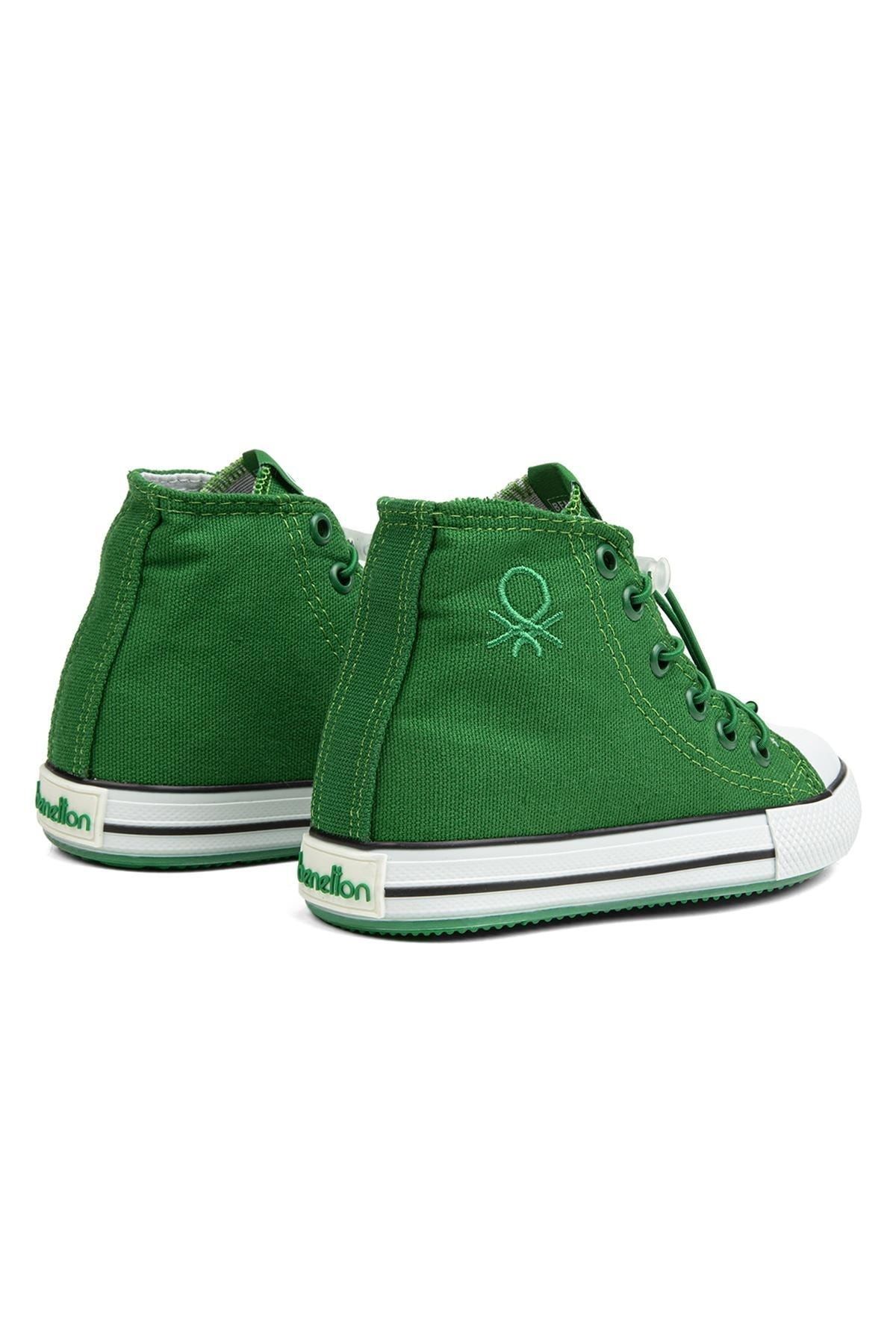 اسنیکر سبز دخترانه و پسرانه بچگانه ® | BN 30770 3394 Green کفش ورزشی بچه گانه Benetton