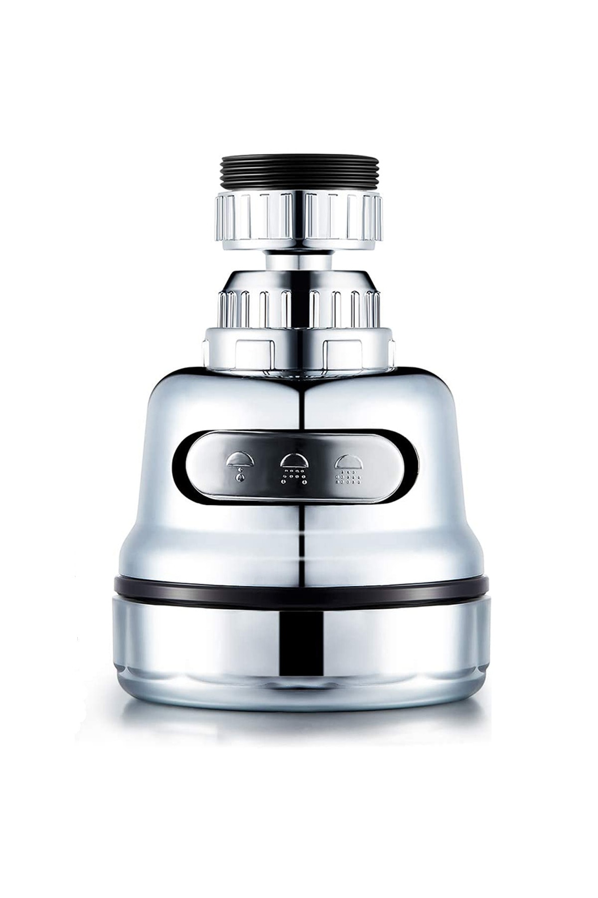 Soillium Ayarlanabilir Musluk Başlığı Tasarruflu Hareketli Batarya Kafası Krom Kaplamalı 3 Fonksiyonlu Başlık