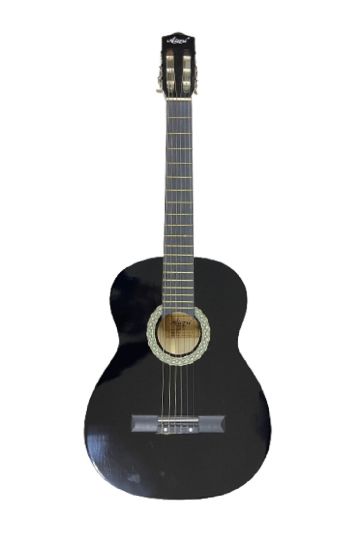 bademüzik Klasik Gitar Tam Boy 4/4 Siyah Sap Ayarlı Üst Kalite