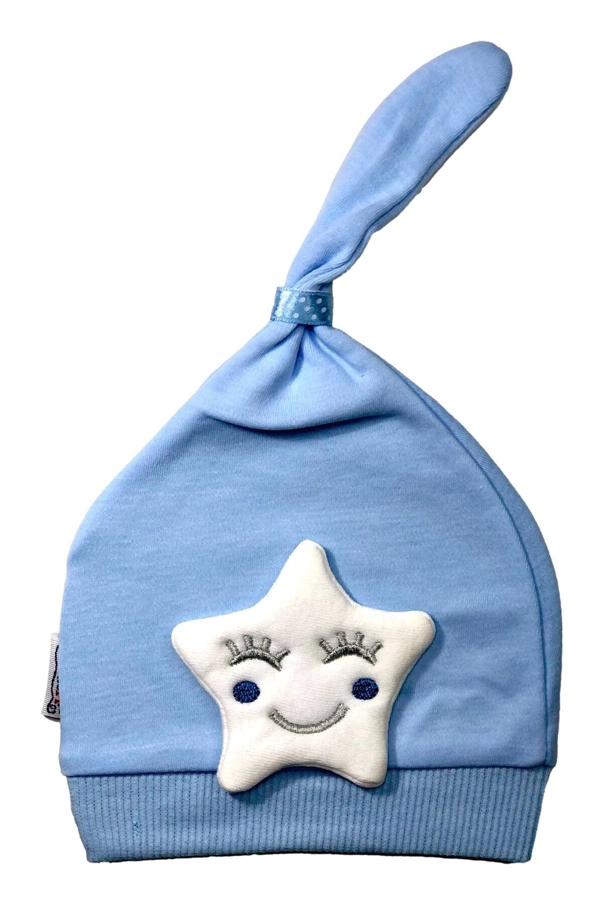 Cotton Combed Cotton Interlock Cowl Baby Beanie (Laughing Star)